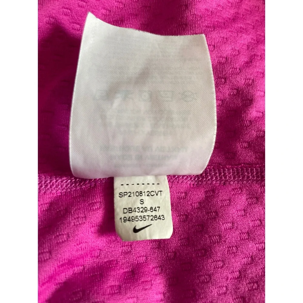 Nike Air Dri-FIT Miler Womens Pink Mesh  Running Tank Top Swoosh Logo Sz S